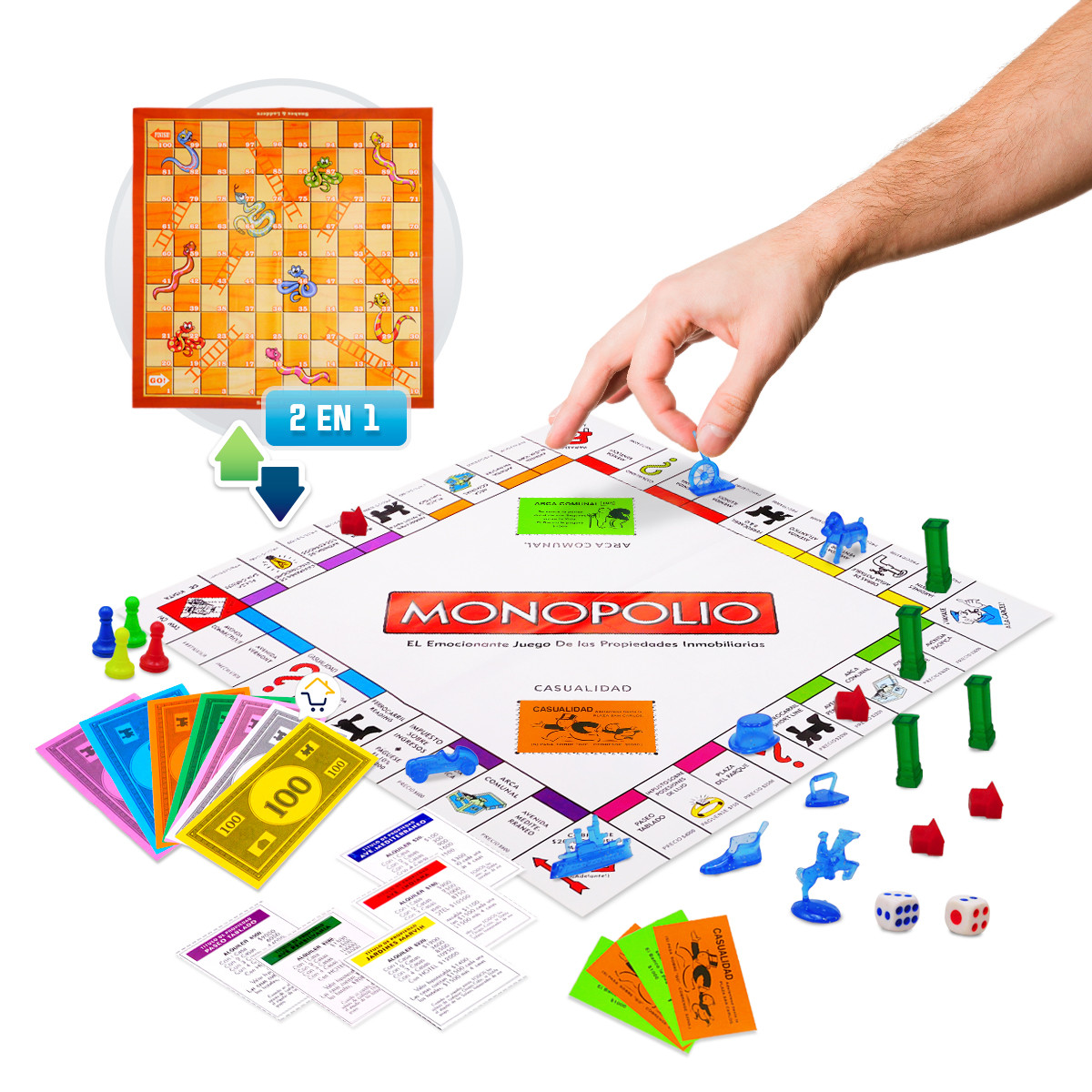 Miniatura 4 de Monopolio Escaleras Serpientes 18529